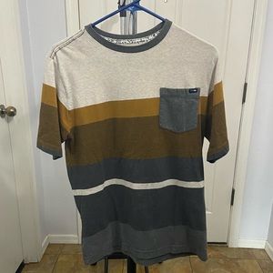 Amplify boys striped tee w pocket. Medium